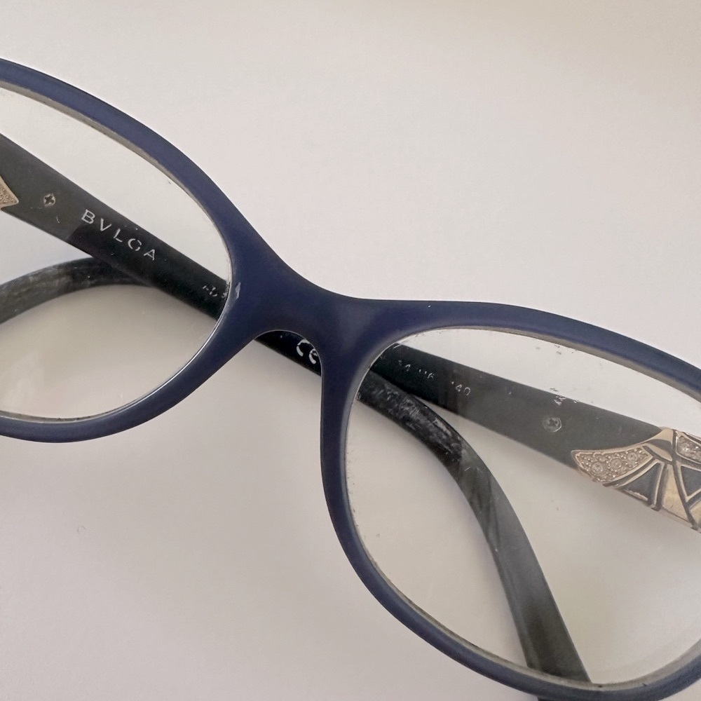 Bulgari Blue and Gold Women's Glasses - Picture 15 of 16